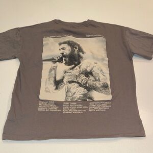 Pull&Bear Post Malone 2023 Tour Tee Gray Size Medium